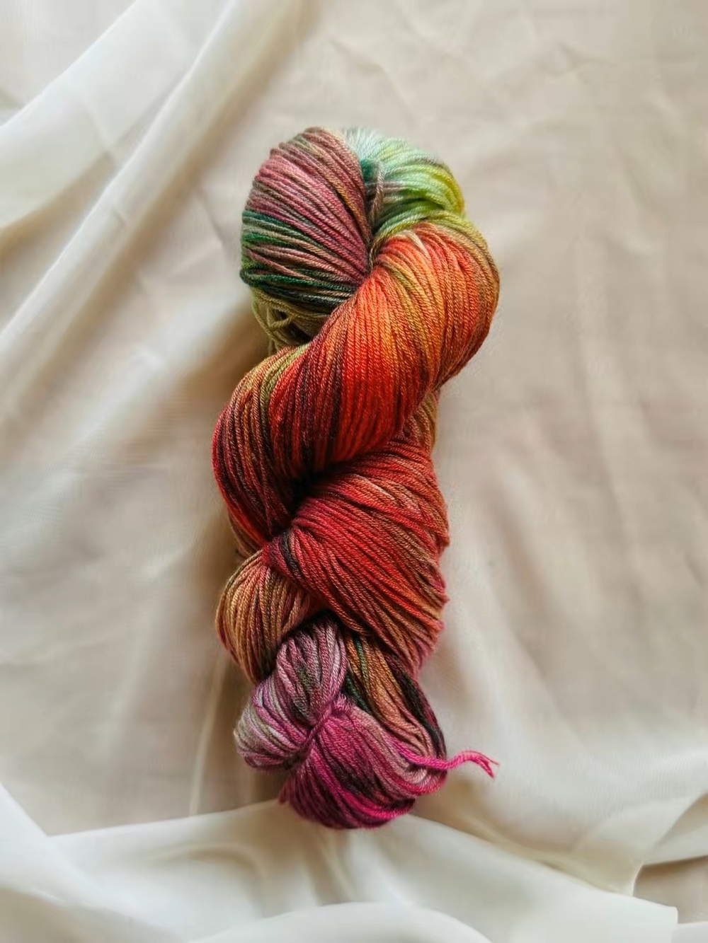 Hand-Dyed Multicolor Bamboo Cotton SockYarn